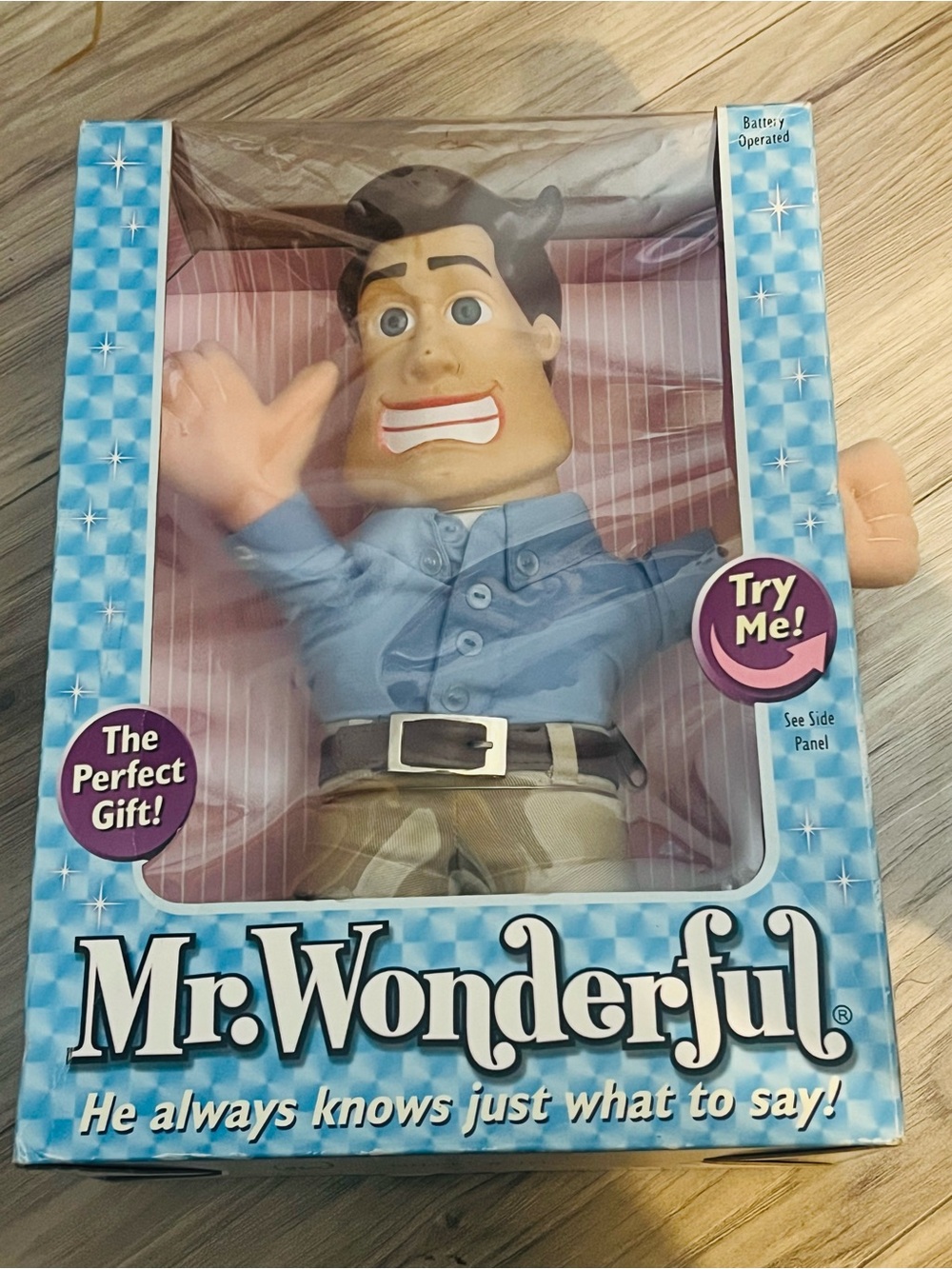 Mr. Wonderful Talking Figure - Blue Shirt